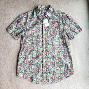 J.Crew Crewcuts Liberty Fabric Floral Button Down Short Sleeve Shirt